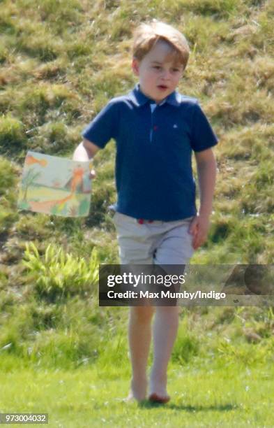 Prince George of Cambridge attends the Maserati Royal Charity Polo Trophy at the Beaufort Polo Club on June 10, 2018 in Gloucester, England.