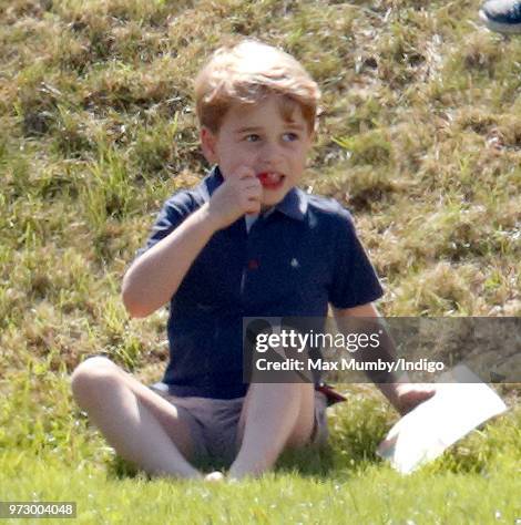 Prince George of Cambridge attends the Maserati Royal Charity Polo Trophy at the Beaufort Polo Club on June 10, 2018 in Gloucester, England.