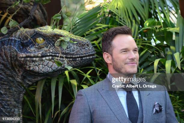 Actress Chris Pratt arrives for the Premiere Of Universal Pictures And Amblin Entertainment's "Jurassic World: Fallen Kingdom" held at Walt Disney...