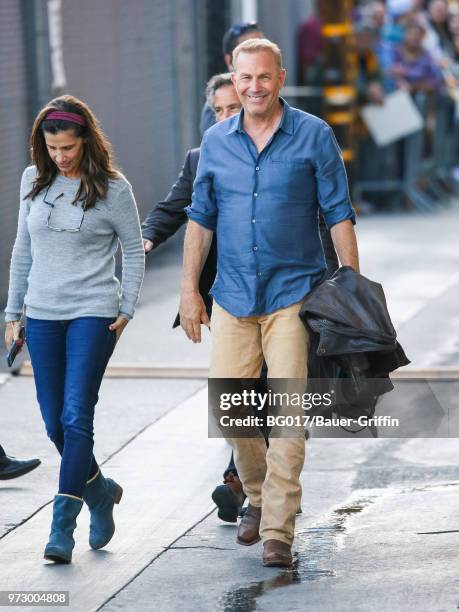 Kevin Costner is seen arriving at the 'Jimmy Kimmel Live' on June 12, 2018 in Los Angeles, California.