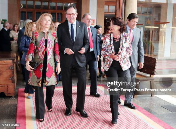 Alicia Koplowitz attends the meeting of jury members of The Princess of Asturias Award for Concord on June 12, 2018 in Oviedo, Spain.