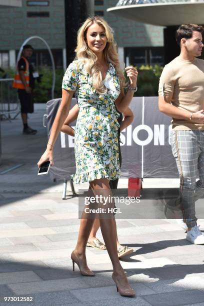 Olivia Attwood is seen outside the ITV Studios on June 13, 2018 in London, England.