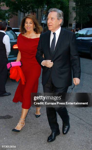 Inaki Gabilondo and wife Lola Carretero attend the Vanity Fair journalist award 2018 at Santo Mauro Hotel on June 12, 2018 in Madrid, Spain.