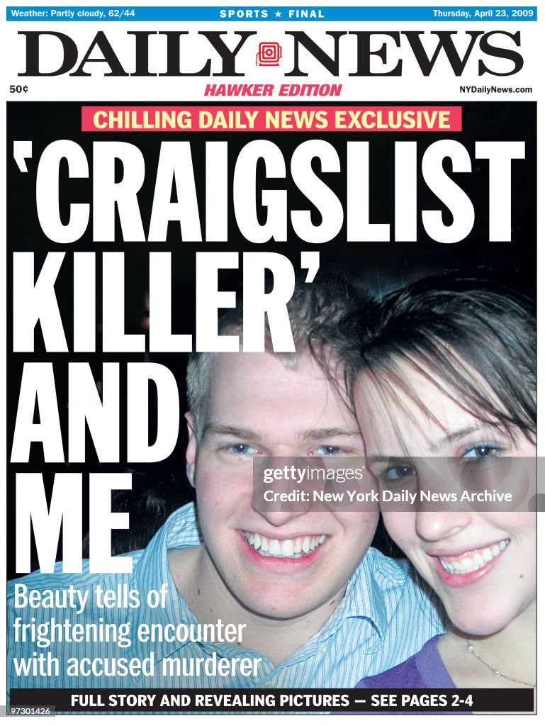 Front page of the Daily News for April 23, 2009..Headline re