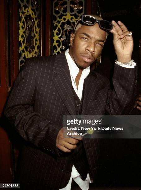 Singer Sisqo of the group Dru Hill attending record release party of their album "Enter the Dru" at the China Club.