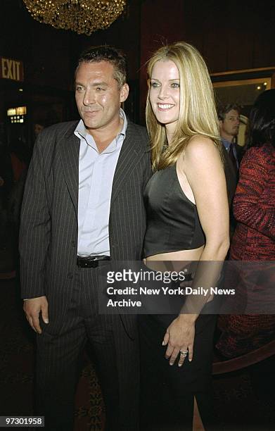 Tom Sizemore and wife Maeve at the premiere of the movie "Bringing Out the Dead" at the Ziegfeld Theater. He's in the film.