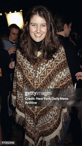 Singer-songwriter Paula Cole arrives to announce the nominees at the 40th annual Grammy Awards nominations at Radio City Music Hall.