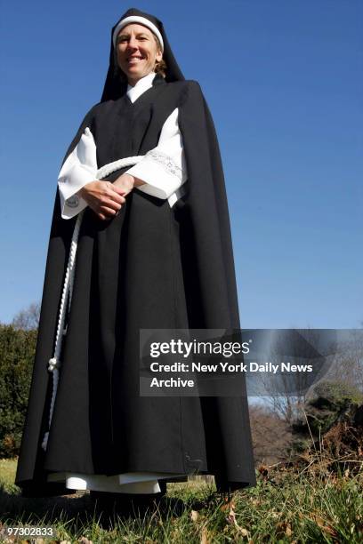 Sister Andrea Jaeger stands outside a cottage at a bed-and-breakfast in Afton, Va., where she is staying while visiting a friend. Jaeger a former...