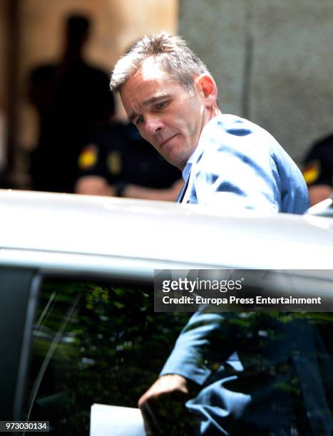 Inaki Urdangarin is seen leaving Court after receiving the notification of his entry into prison after beeing sentenced to five years and 10 months...
