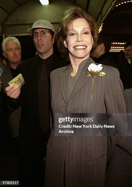 Mary Tyler Moore attending Sandra Bernhard's "I'm Still Here Damn It!" at the Booth Theater.