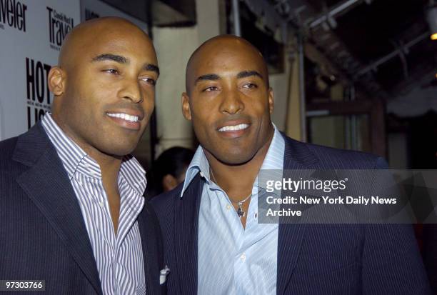 Tiki Barber and his twin brother, Ronde, attend the Conde Nast Traveller "Hot List Party" at Megu.