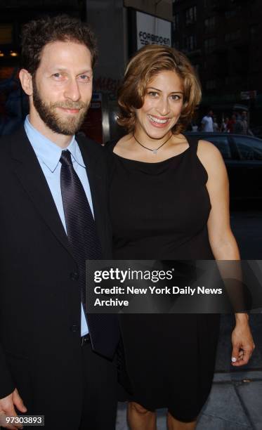 Tim Blake Nelson and expectant wife Lisa Benavides at the UA Union Square theater for the premiere of the movie "Cherish." He stars in the film.