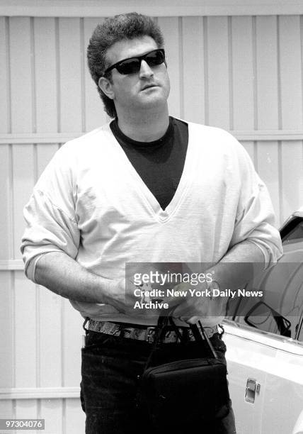 Joey Buttafuoco in front of his home in Massapequa.