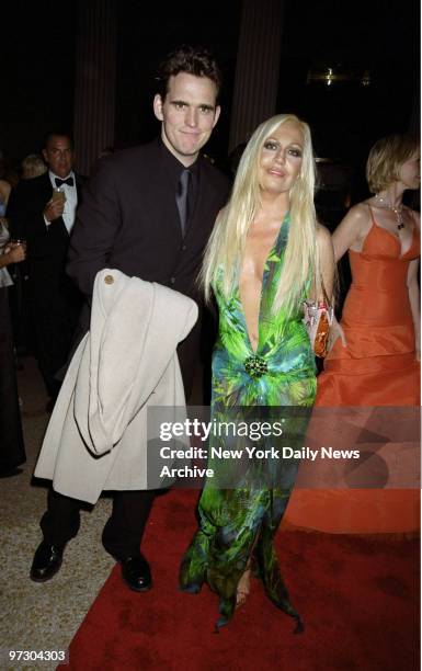 Matt Dillon and Donatella Versace at the Met Gala 'Rock Style' at the Metropolitan Museum of Art in New York City, 6th December 1999. Versace is...