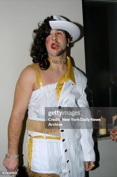Joey Fatone has it both ways at club Suede for the Pimps and Hos Halloween costume party. He also played host at the bash.