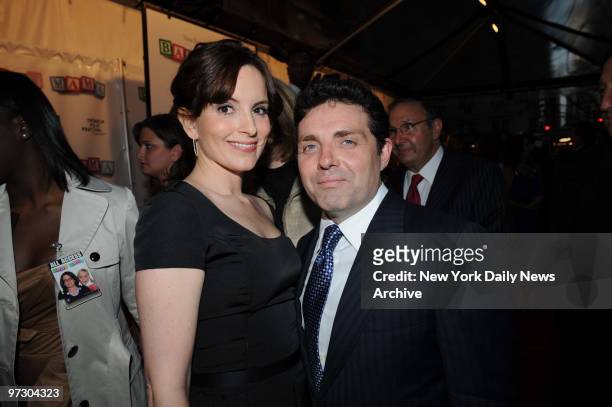 Tina Fey and husband Jeff Richmond at the Opening of The Tribeca Film Festival with the movie "Baby Mama" held at the Tribeca Theater