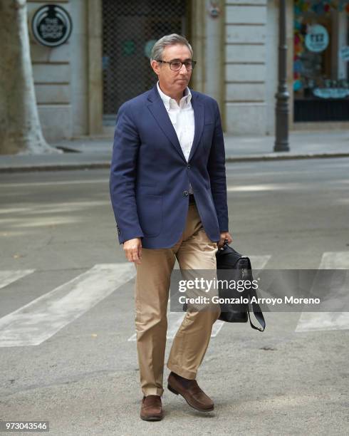 Diego Torres, the main business partner or former Olympic handball player and husband of Spain's Princess Cristina, Inaki Urdangarin, arrives to the...
