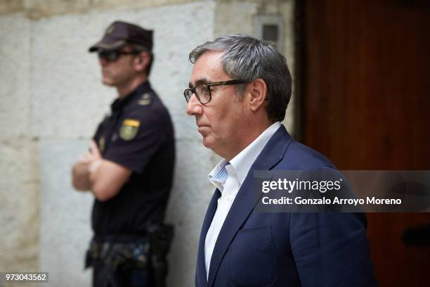 Diego Torres, the main business partner or former Olympic handball player and husband of Spain's Princess Cristina, Inaki Urdangarin, arrives to the...