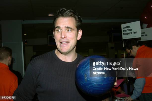 Matt Dillon takes part in the Second Stage Theatre's 18th Annual All-Star Bowling Classic at Leisure Time Bowling Lanes in the Port Authority Bus...