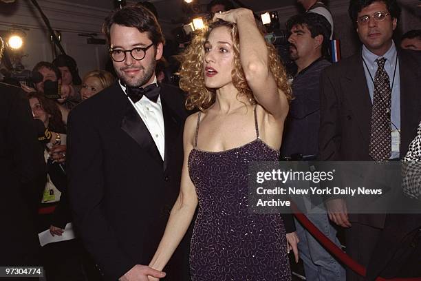 Matthew Broderick and Sarah Jessica Parker attending UNICEF 50th Anniversary Gala at the Sheraton.