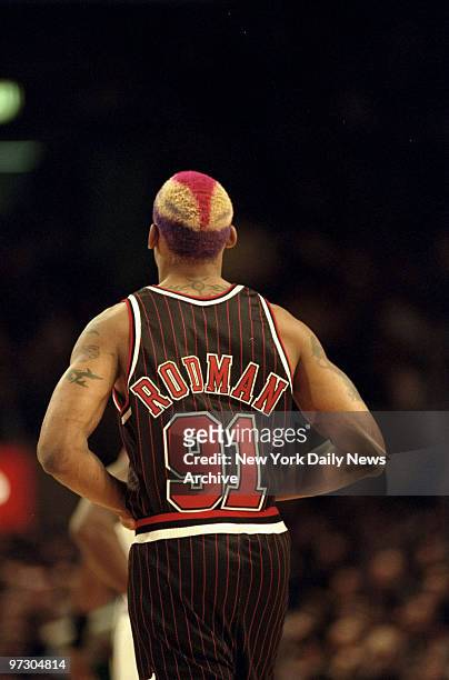 Chicago Bulls' Dennis Rodman during game against the New York Knicks.