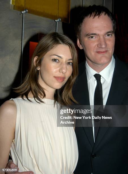 Sofia Coppola and Quentin Tarantino attend the 2004 New York Film Critics Circle 69th Annual Awards Dinner at Noche. Coppola won Best Director for...