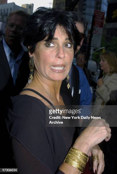 Tina Sinatra arrives at Clearview's Beekman theater for the world premiere of the movie "The Manchurian Candidate." She's the daughter of Frank...