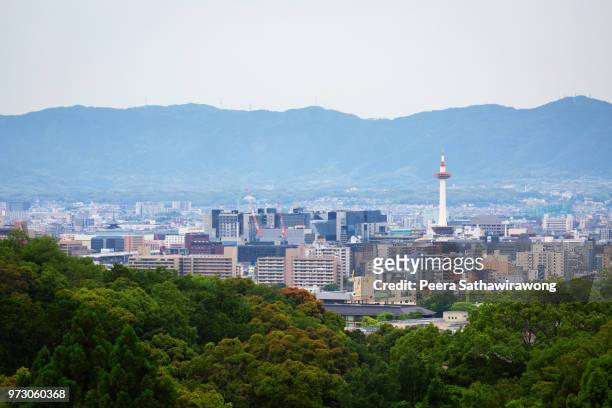 kyoto city in summer - hill station stock pictures, royalty-free photos & images