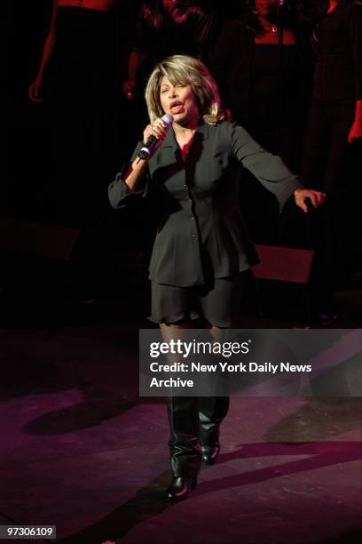 Tina Turner gives a rare performance at the New Amsterdam Theatre following the premiere of the Disney movie "Brother Bear."