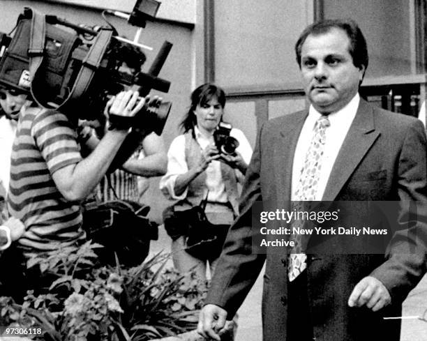 Gene Gotti leaving Brooklyn Federal Court after a hung jury.