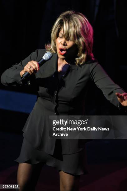 Tina Turner gives a rare performance at the New Amsterdam Theatre following the premiere of the Disney movie "Brother Bear."