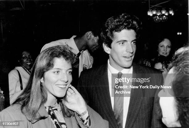 John F. Kennedy Jr. With his sister Caroline Kennedy Schlossberg at the Ziegfeld Theater.