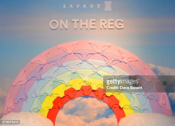 General view of the atmosphere at the Savage X Fenty London Pop Up Shop at Shoreditch Studios on June 13, 2018 in London, England.