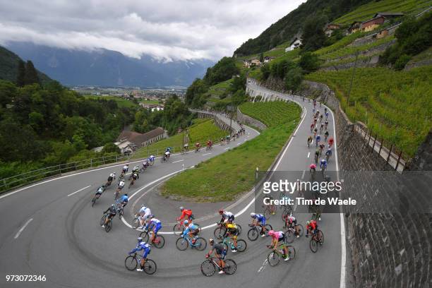 Nans Peters of France and Team AG2R La Mondiale / Sonny Colbrelli of Italy and Bahrain Merida Pro Team / Enric Mas of Spain and Team Quick-Step...