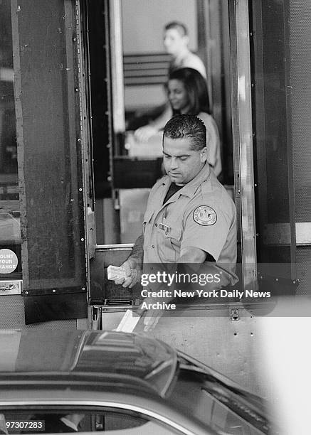 Toll collectors giving drivers a free ride on the New Jersey Turnpike as they collect tickets only at Exit 15. Toll collectors went on strike.