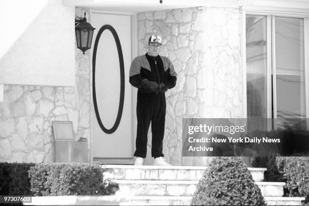 John Gotti Jr. Outside his house in Massapequa, Long Island.