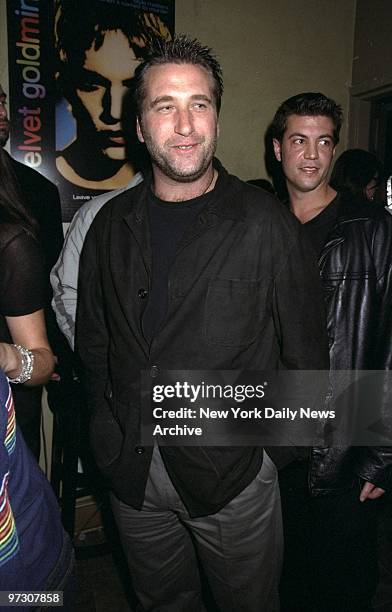 Daniel Baldwin attending premiere of movie "Velvet Goldmine" benefiting CFDA at Bowery Ballroom.