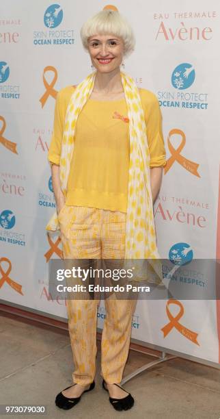 Actress Laura Pamplona attends the 'Avene support skin cancer prevencion' event at UnoNueve space on June 13, 2018 in Madrid, Spain.