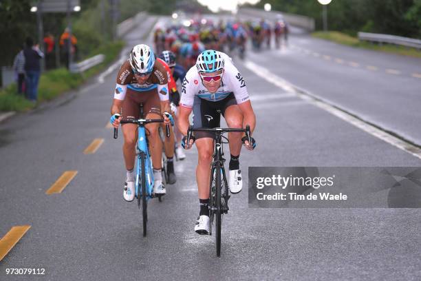 Ian Stannard of Great Britain and Team Sky / Ben Gastauer of Luxembourg and Team AG2R La Mondiale / during the 82nd Tour of Switzerland 2018, Stage 5...