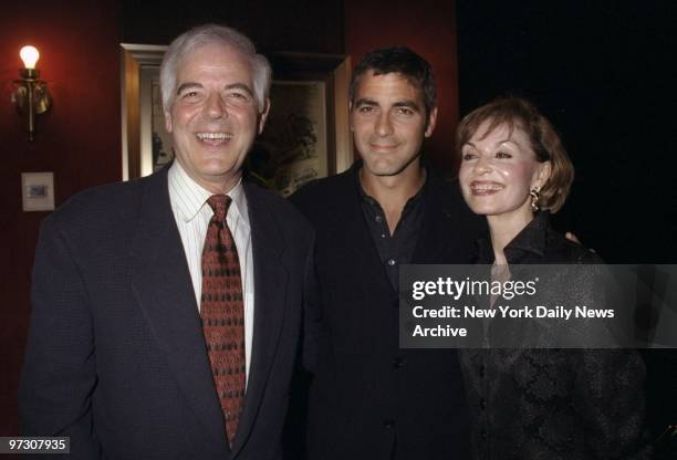 George Clooney is joined by his parents Nicholas and Nina for the premiere of his movie "The Peacemaker" at the Ziegfeld Theater.