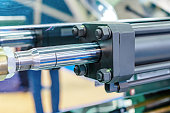 Hydraulic cylinder close-up