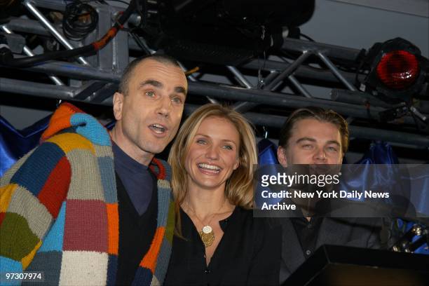 Daniel Day-Lewis, Cameron Diaz and Leonardo DiCaprio , stars of the new film "Gangs of New York", are on hand for "A Funny Thing Happened on the Way...