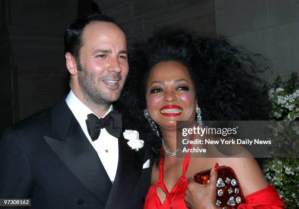 Tom Ford, creative director for Gucci, and singer Diana Ross are at the Metropolitan Museum of Art for the preview of Goddess, an exhibition that...