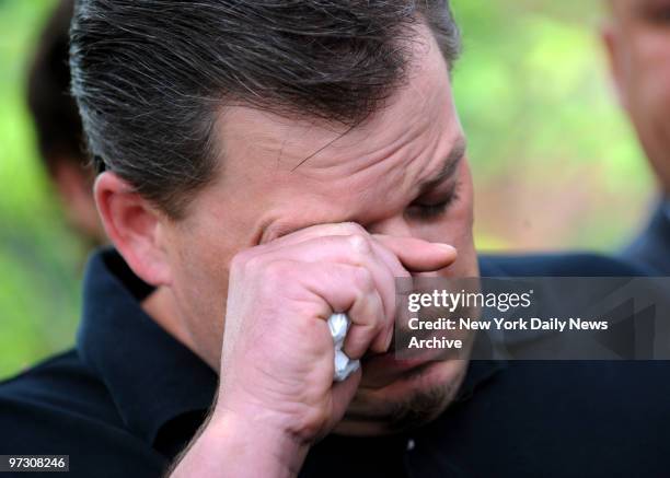 Daniel Schuler outside attorney Dominic Barbara office in Garden City, husband of Diane Schuler who killed eight people when she drove the wrong way...