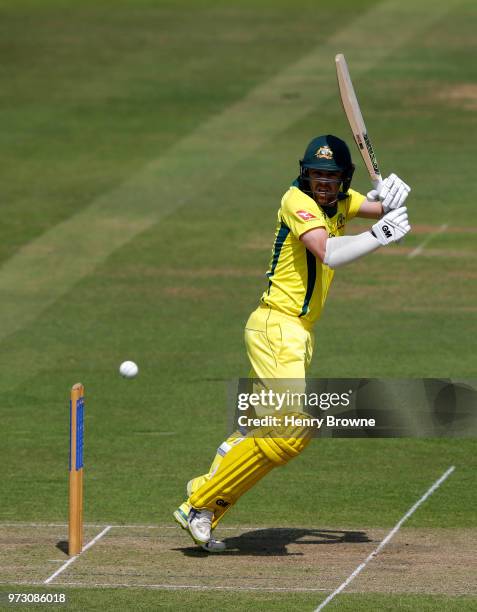 Travis Head of Australia during the One Day Tour match between Middlesex and Australia at Lord's Cricket Ground on June 9, 2018 in London, England.