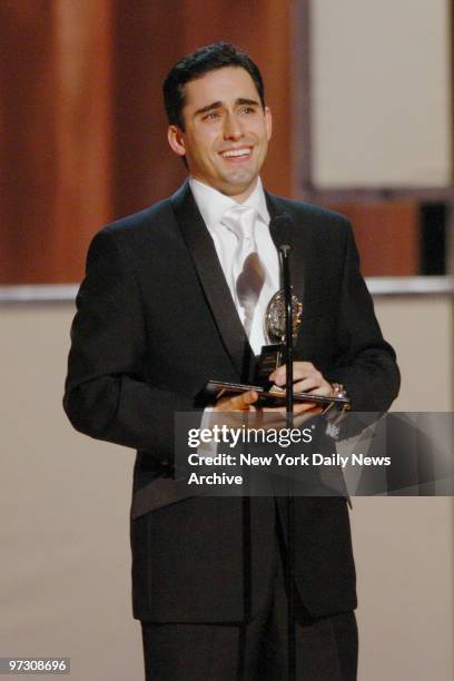 John Lloyd Young speaks onstage at Radio City Music Hall as he accepts the Leading Actor in a Musical award for his performance in the musical...