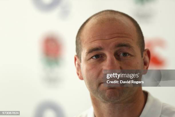 Steve Borthwick, the England forwards coach faces the media during the England media session on June 13, 2018 in Umhlanga Rocks, South Africa.
