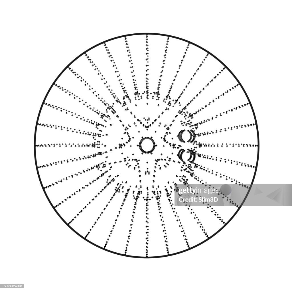 Machine wheel of dots