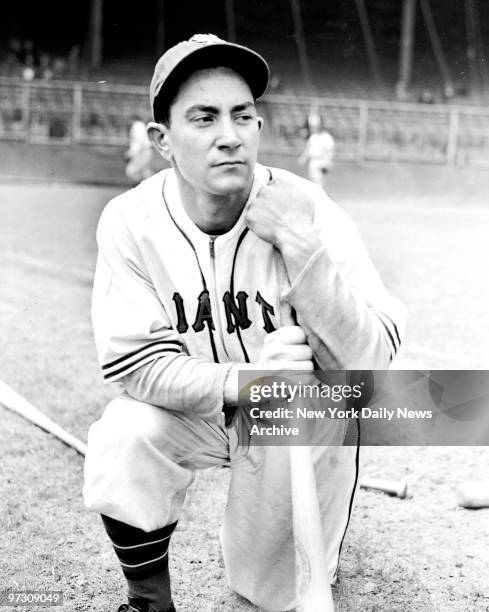 Danny Gardella of the Giants baseball team at Polo Grounds