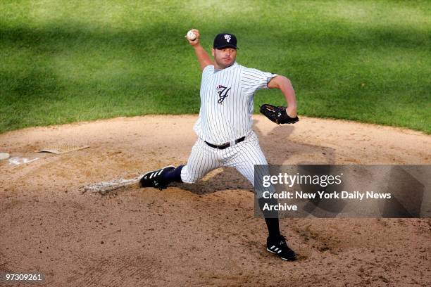 New York Yankees' pitcher Roger Clemens tosses six scoreless innings for the Class-AAA Scranton Wilkes-Barre Yankees against the Toledo Mud Hens at...